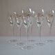 6 champagne flutes Perrier Jouet model Belle Époque by Emile Gallé