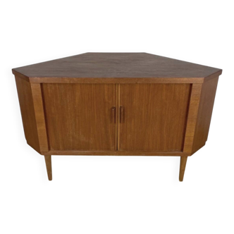Vintage 50s Scandinavian swivel bar corner unit