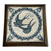 Vintage Longwy "Swallows" trivet – Vintage earthenware