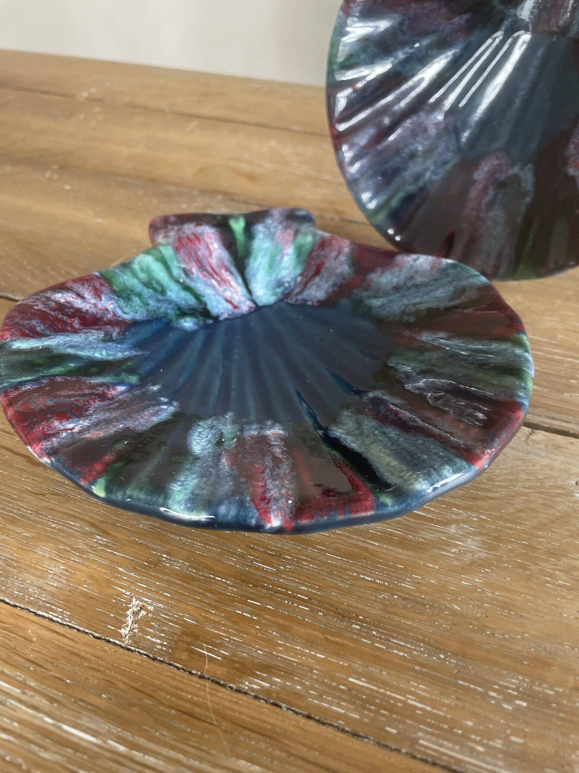 Pair of iridescent shells