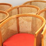 Suite of 8 convertible armchairs