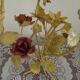 Large Vintage French FloralThree Arm Candelabra – Tied Bouquet Style
