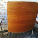 Wooden and fabric shell chairs