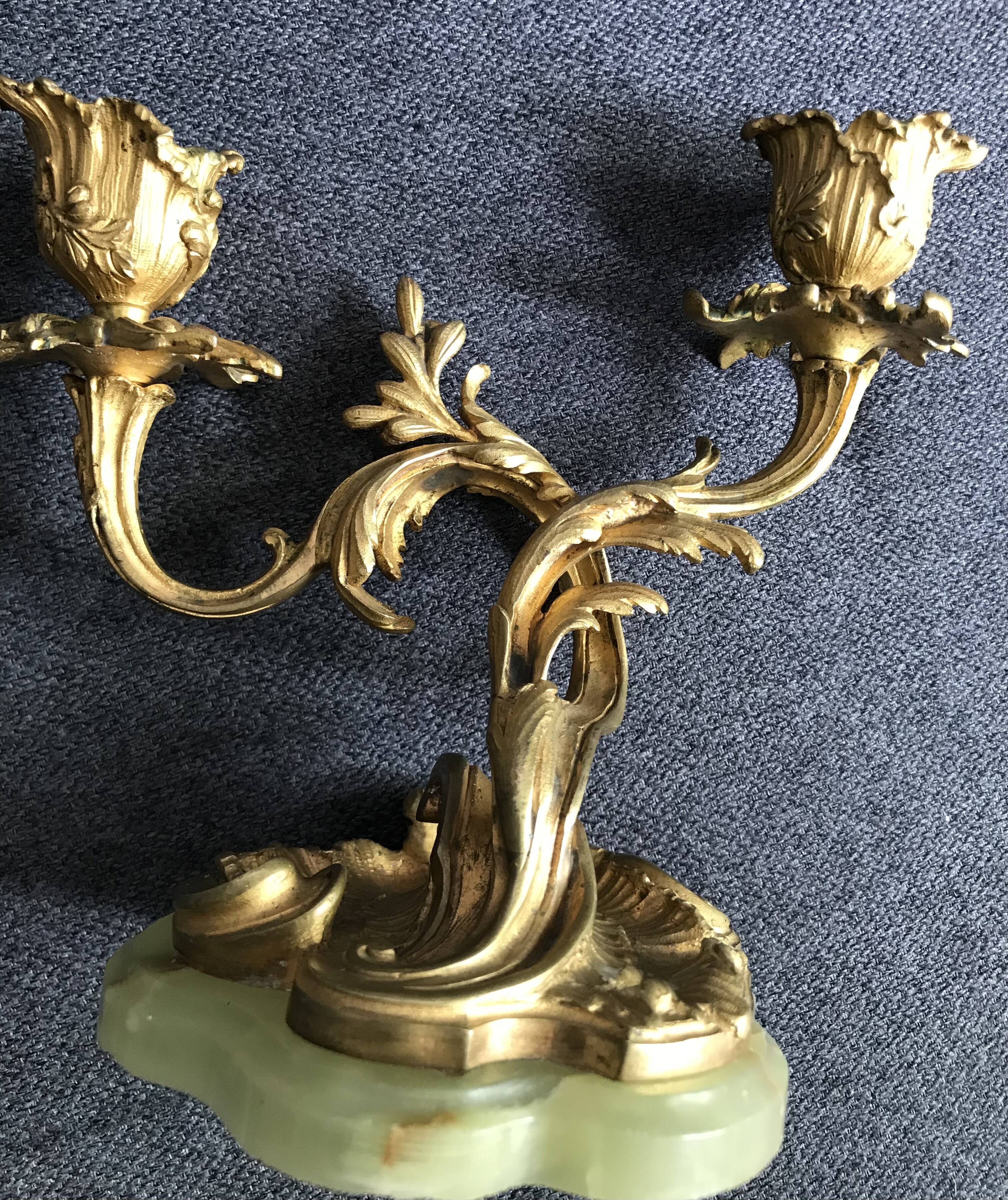 Old bronze candlestick