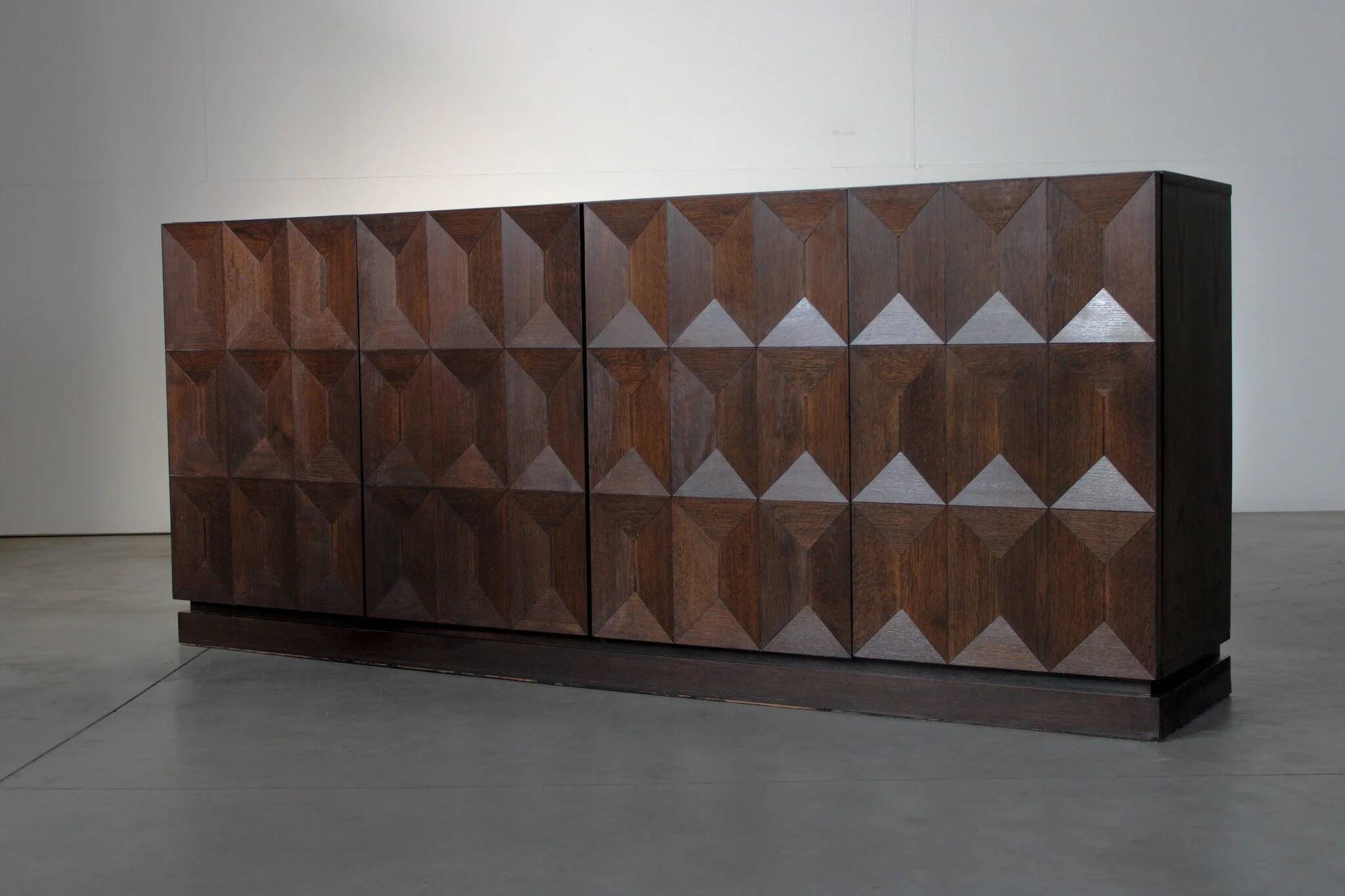 Diamond patterned sideboard - Belgium 1970s