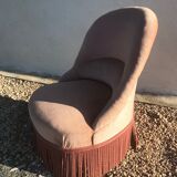Pink velvet toad chair