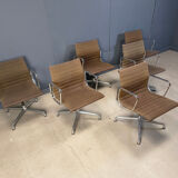 Pair of vintage Eames for Herman Miller EA108 alu range office/desk chairs, 1980