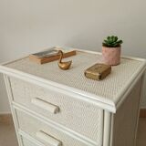 Vintage rattan bedside table from the 70s/80s