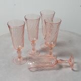 5 champagne glasses