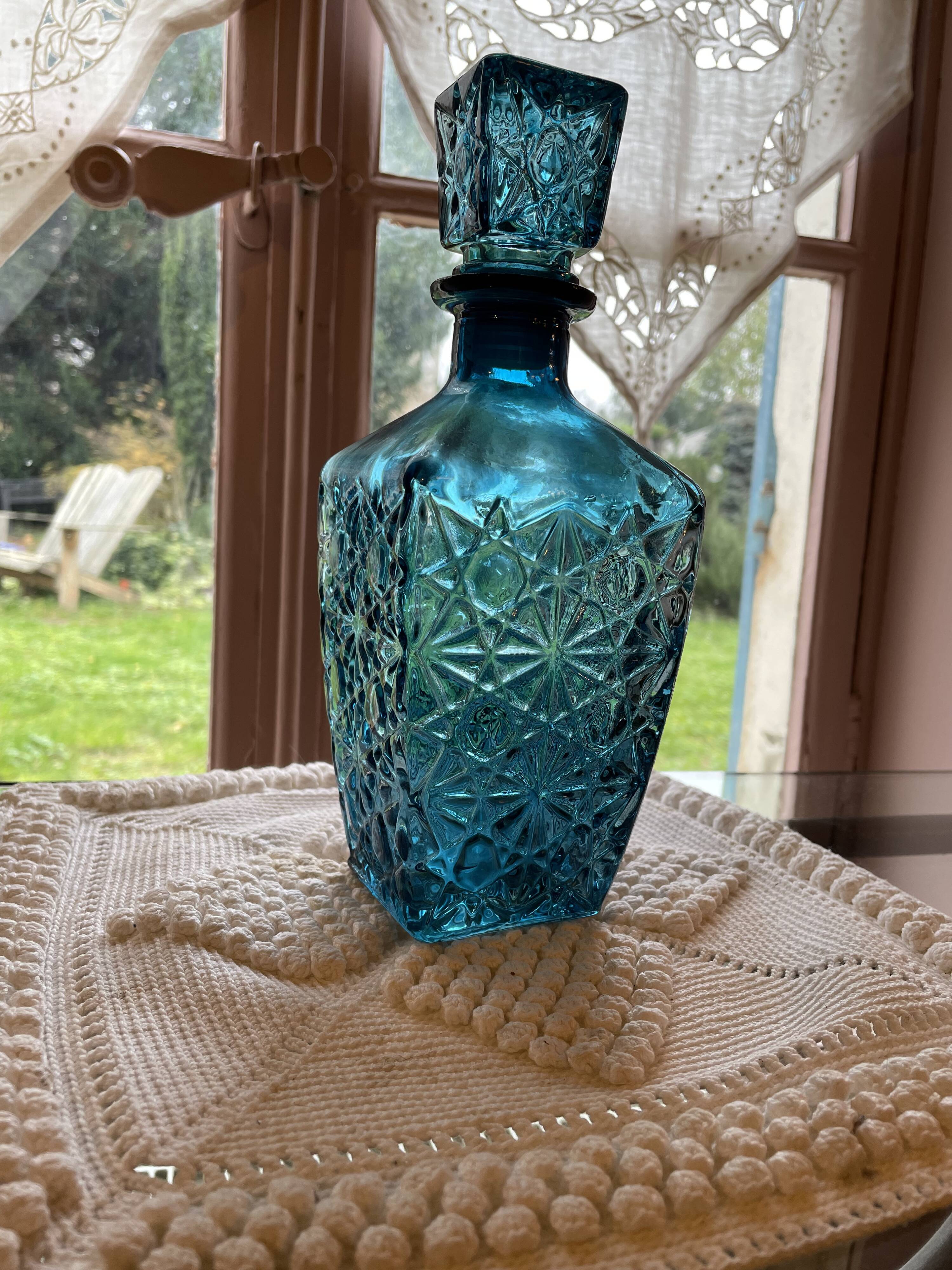 Blue glass bottle
