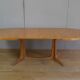 Oval table with 2 extensions baumann vintage central foot