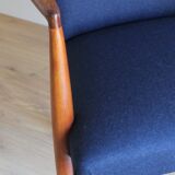 Scandinavian 60's navy blue armchair