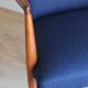 Fauteuil scandinave 60 bleu navy