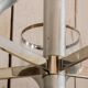 Lustre 5 branches en aluminium brossé