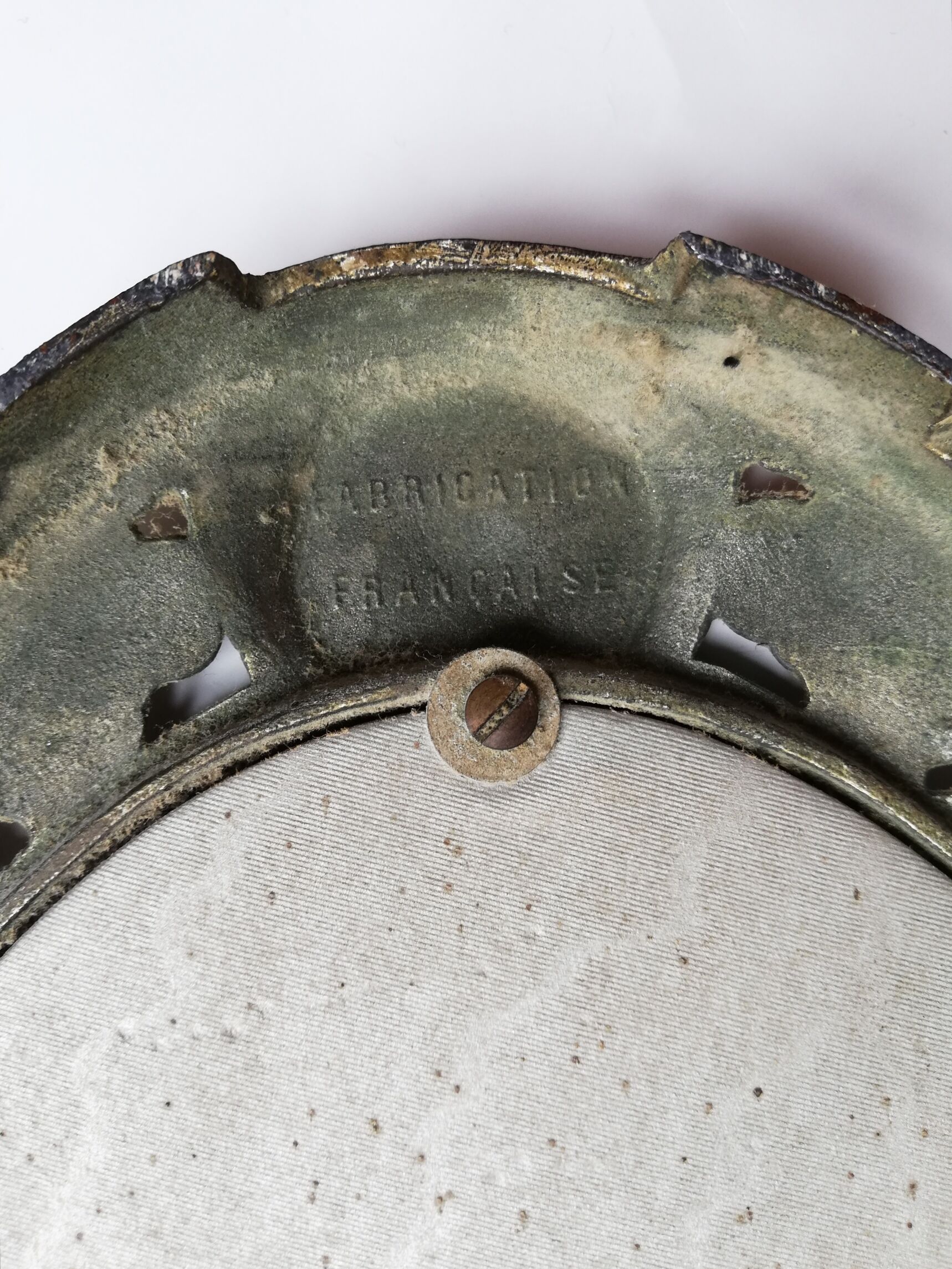 Cast iron art deco bevelled mirror - 39x21cm