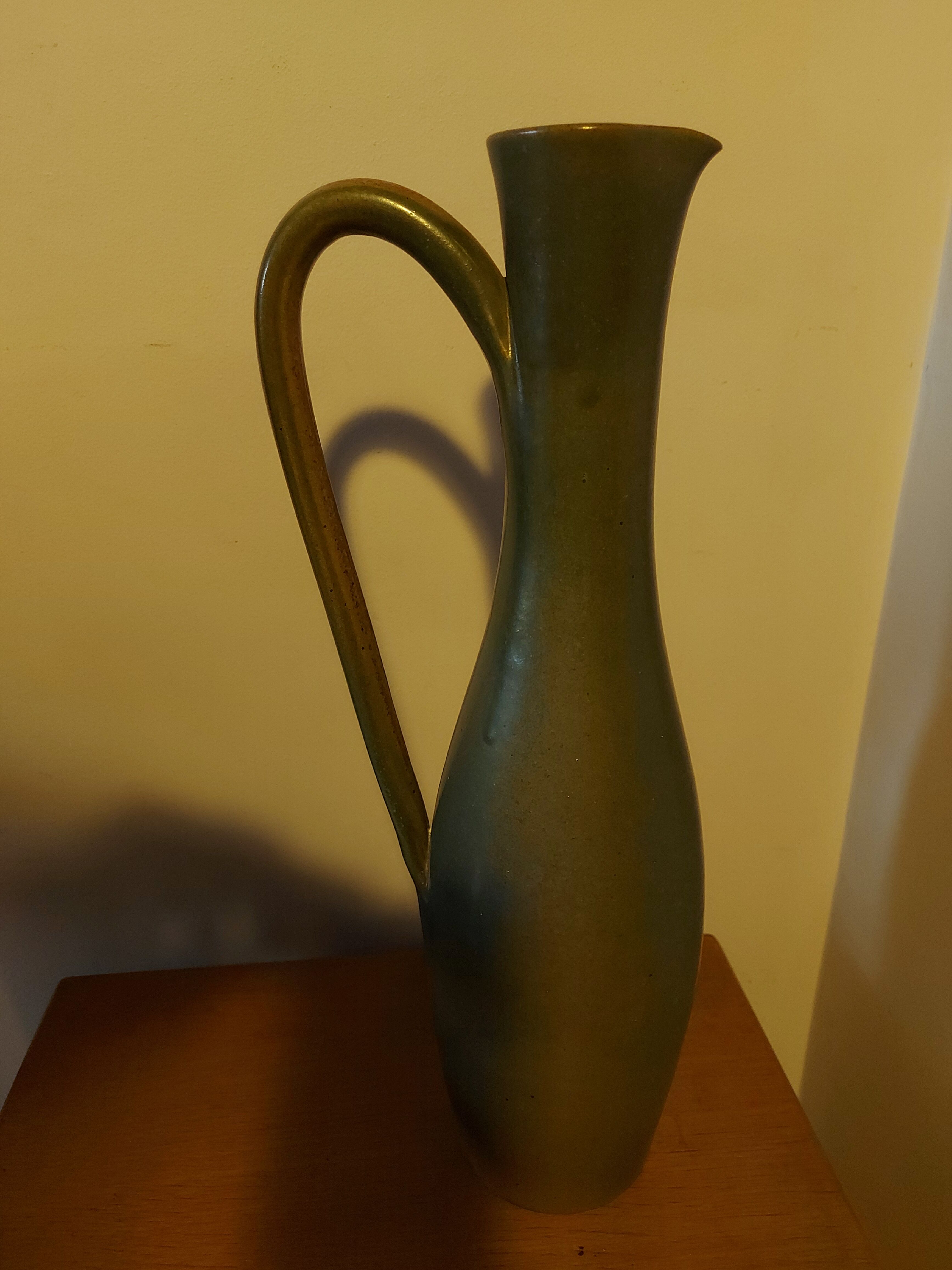 Large vase enamelled vase design Roger Jacques (40 cm )