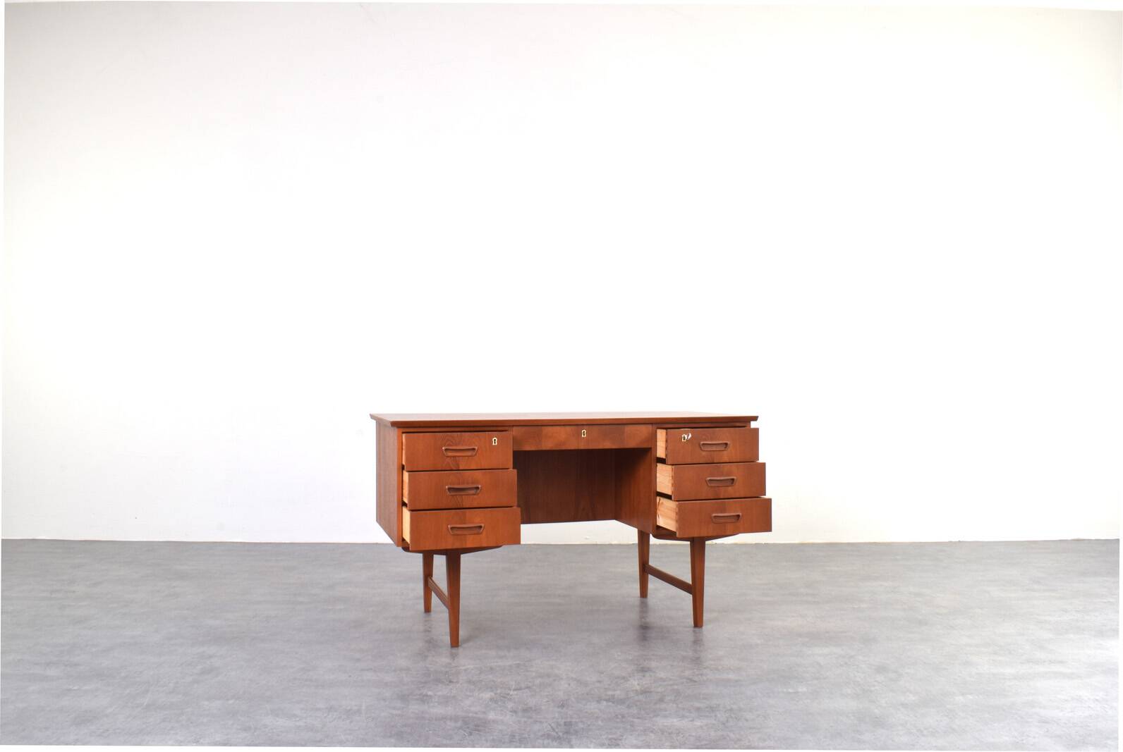 Mid-Century Modern Danish Teak Executive Desk, 1960s