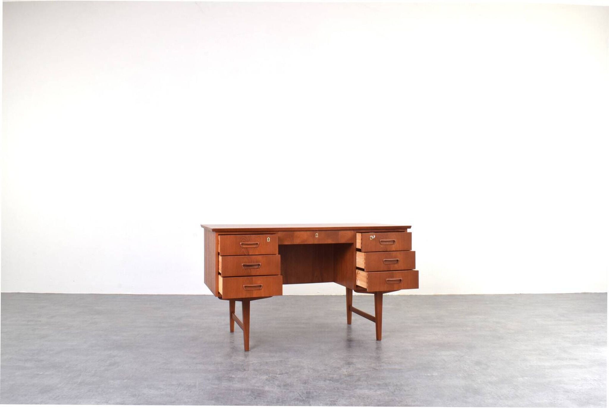 Mid-Century Modern Danish Teak Executive Desk, 1960s