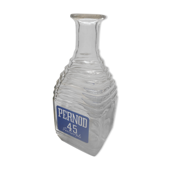 Ancienne carafe pernod 45 verre moulé objet publicitaire vintage