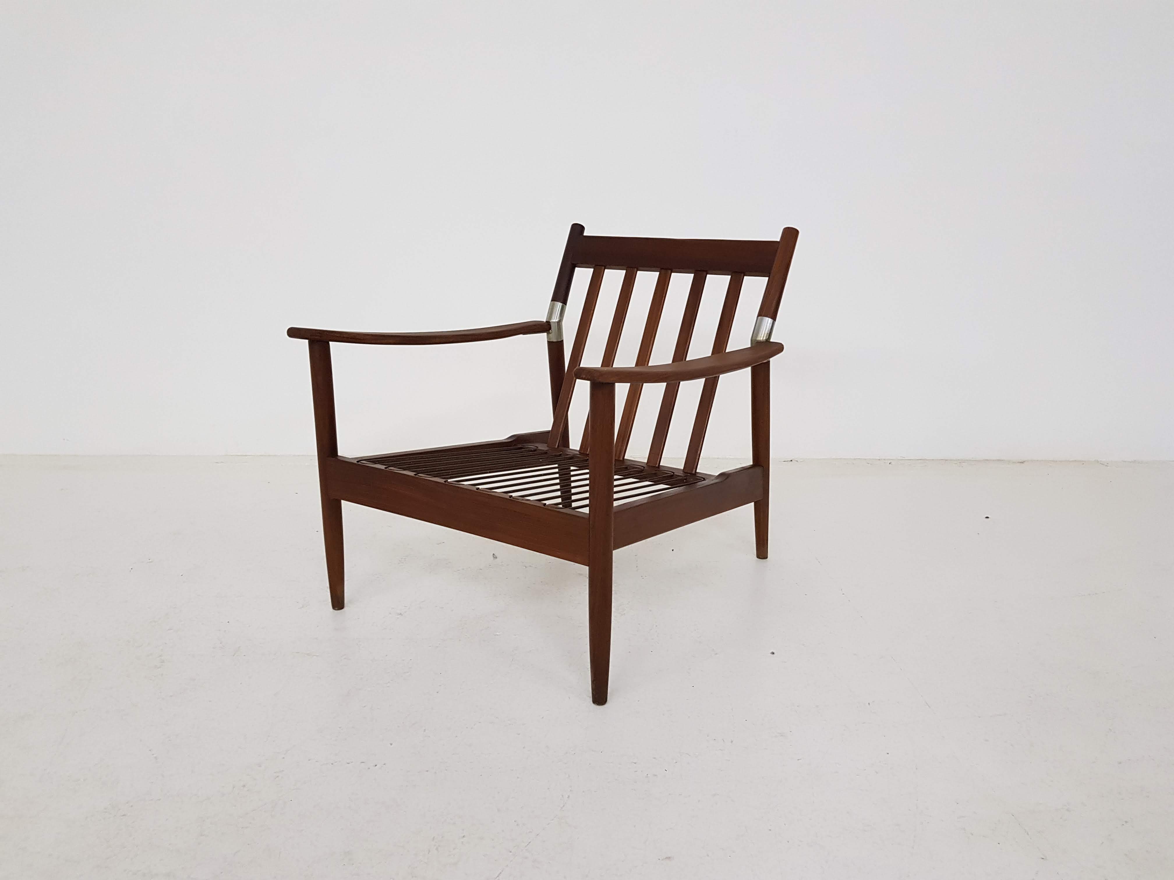 Scandinavian modern, teak lounge chair, Denmark, 1960’s