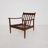 Scandinavian modern, teak lounge chair, Denmark, 1960’s