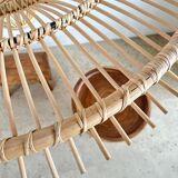 Suspension rattan saucer iron frame D:120 H:60