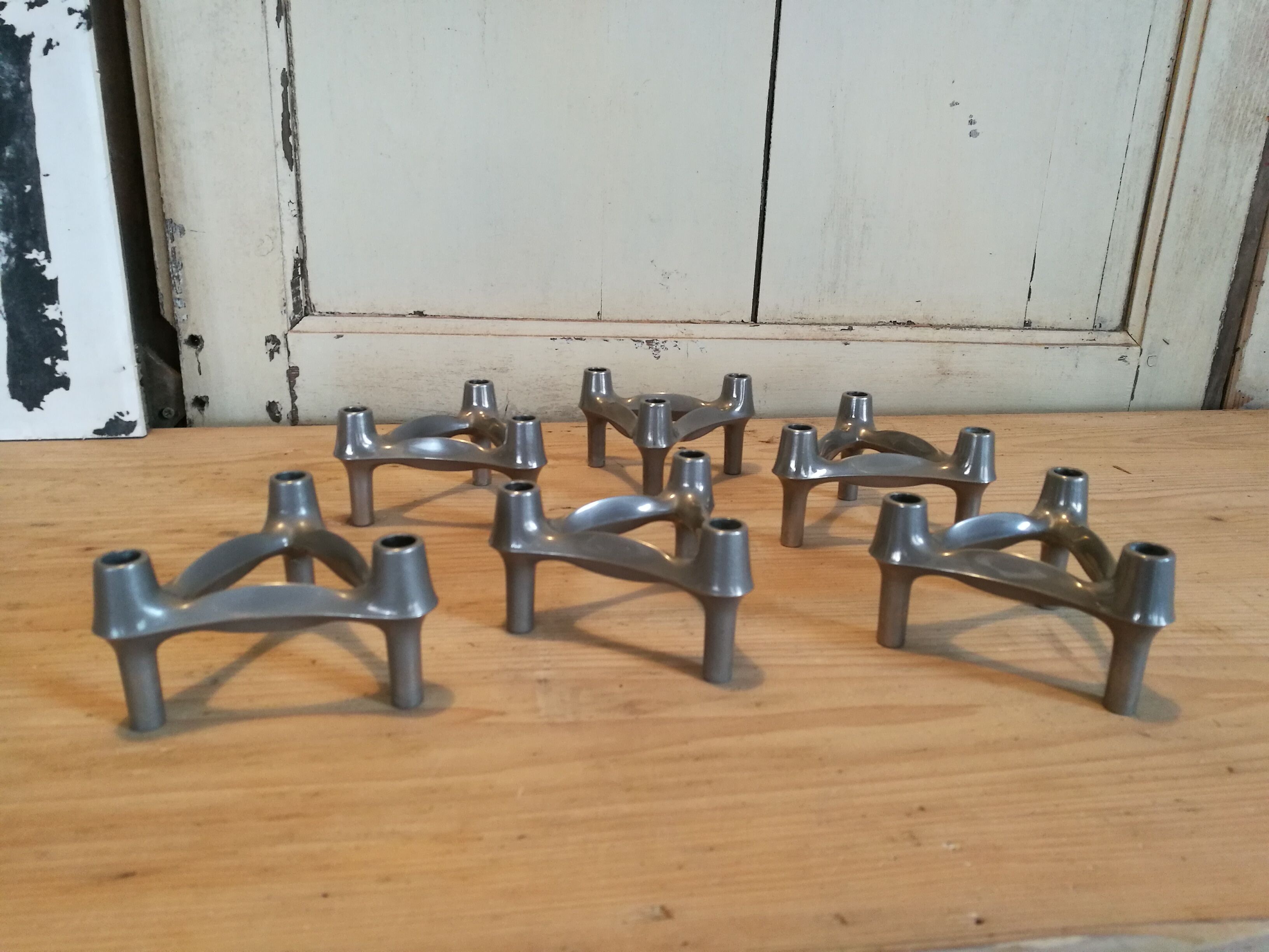 Set of 6 candlesticks nagel