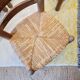 Chaises brutalistes en bois et paille de George Robert