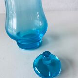 Blue glass decanter