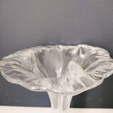 Flared glass vase rotating foot