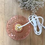 Bubble pink glass walking lamp