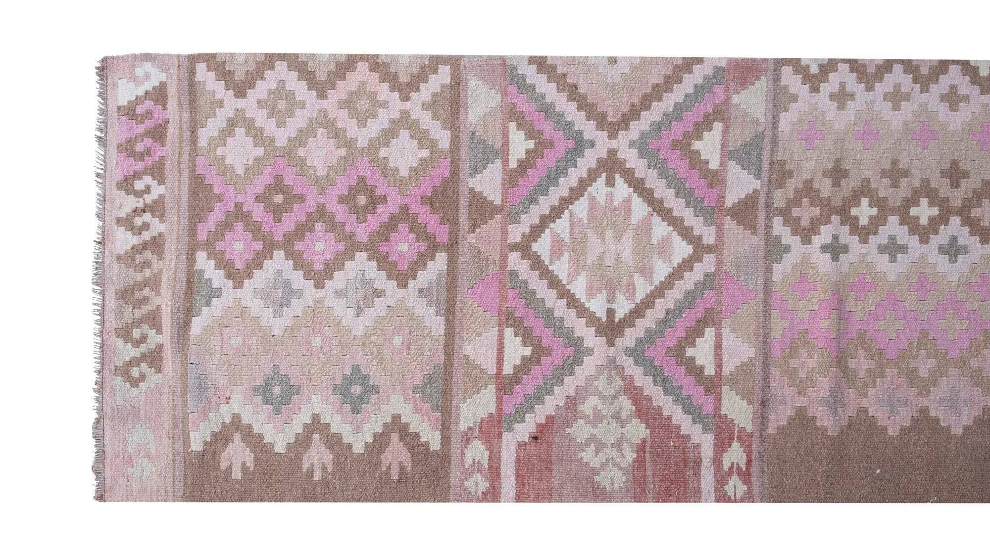 Vintage Turkish hallway rug 79x604 cm
