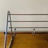 Vintage steel wall coat rack - 6 hooks