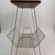 Vintage teak and metal Mid Century magazine rack