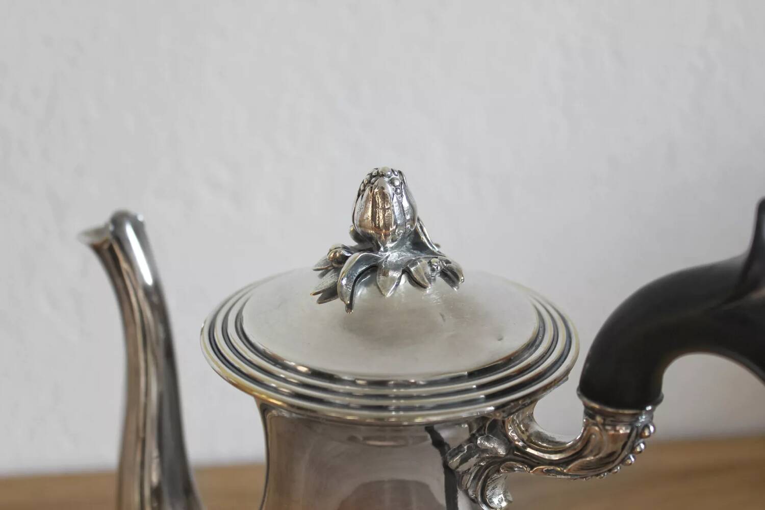 Antique silver-plated coffee pot by Christofle