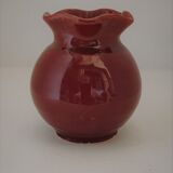 Vase en céramique bordeaux Vallauris