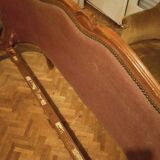 Pink velvet padded basket bed