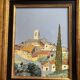 Provençal oil painting with knife - beautiful golden frame - 35 x 40 cm