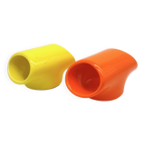 Rare Space Age Ceramic Pair Pop art desk Sculptures Organizers by Form Devaux 1970