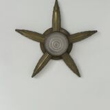 Vintage wall light in bronze and frosted glass, France, 1930.