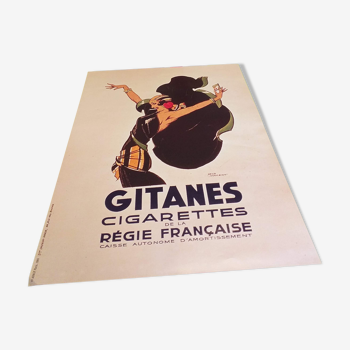 Gypsy poster cigarettes illustrator René Vincent 1995