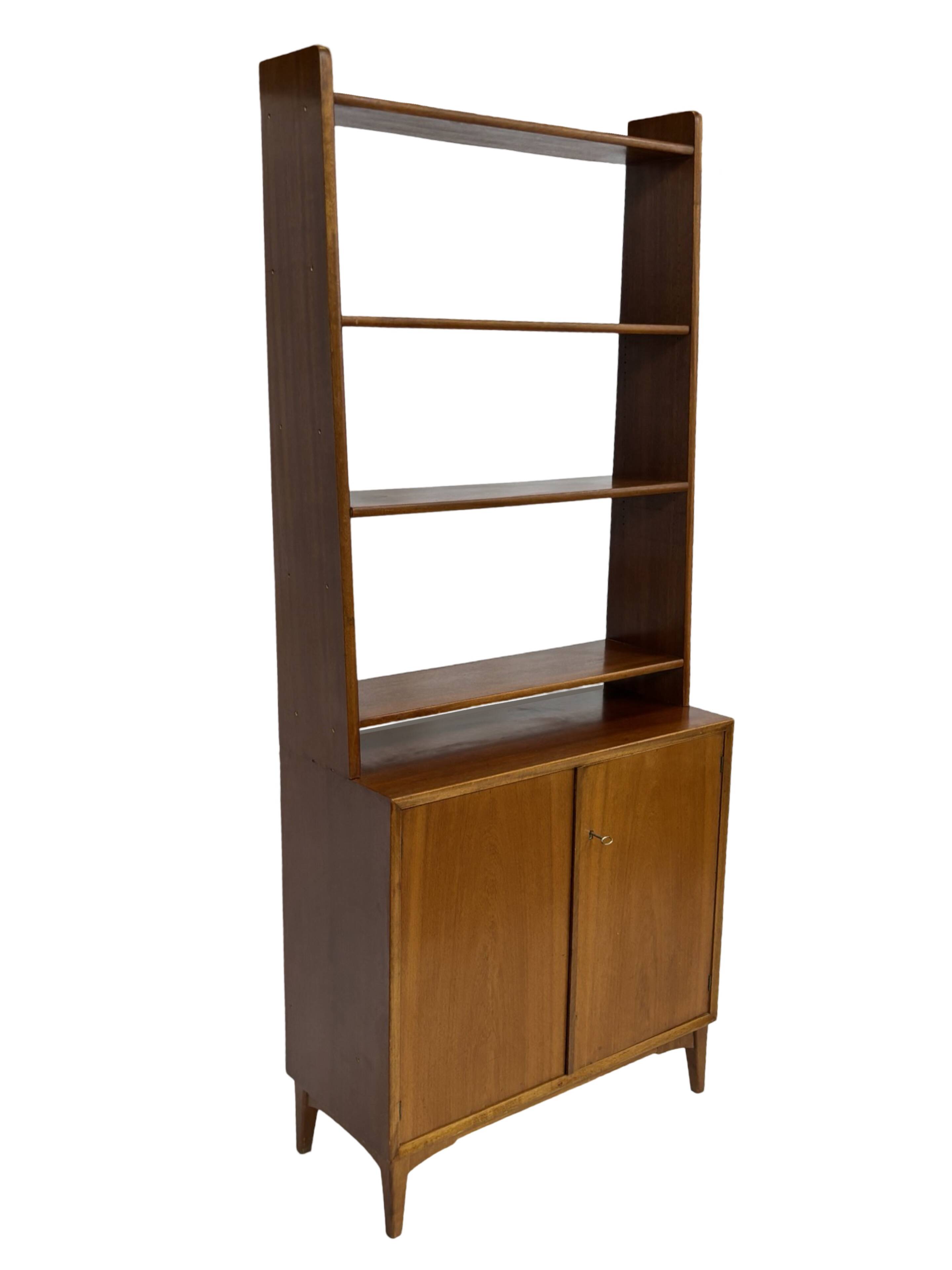 Vintage Wall Cabinet Bookcase Swedish Design 1960s