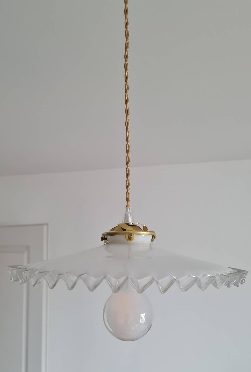 Vintage opaline chandelier