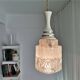 Small mid century clear glass hanging lamp