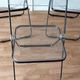 Series of 3 black and transparent Plia chairs Giancalo Piretti for Castelli, 1980.
