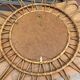 Miroir soleil rotin original vintage 70 59x27cm