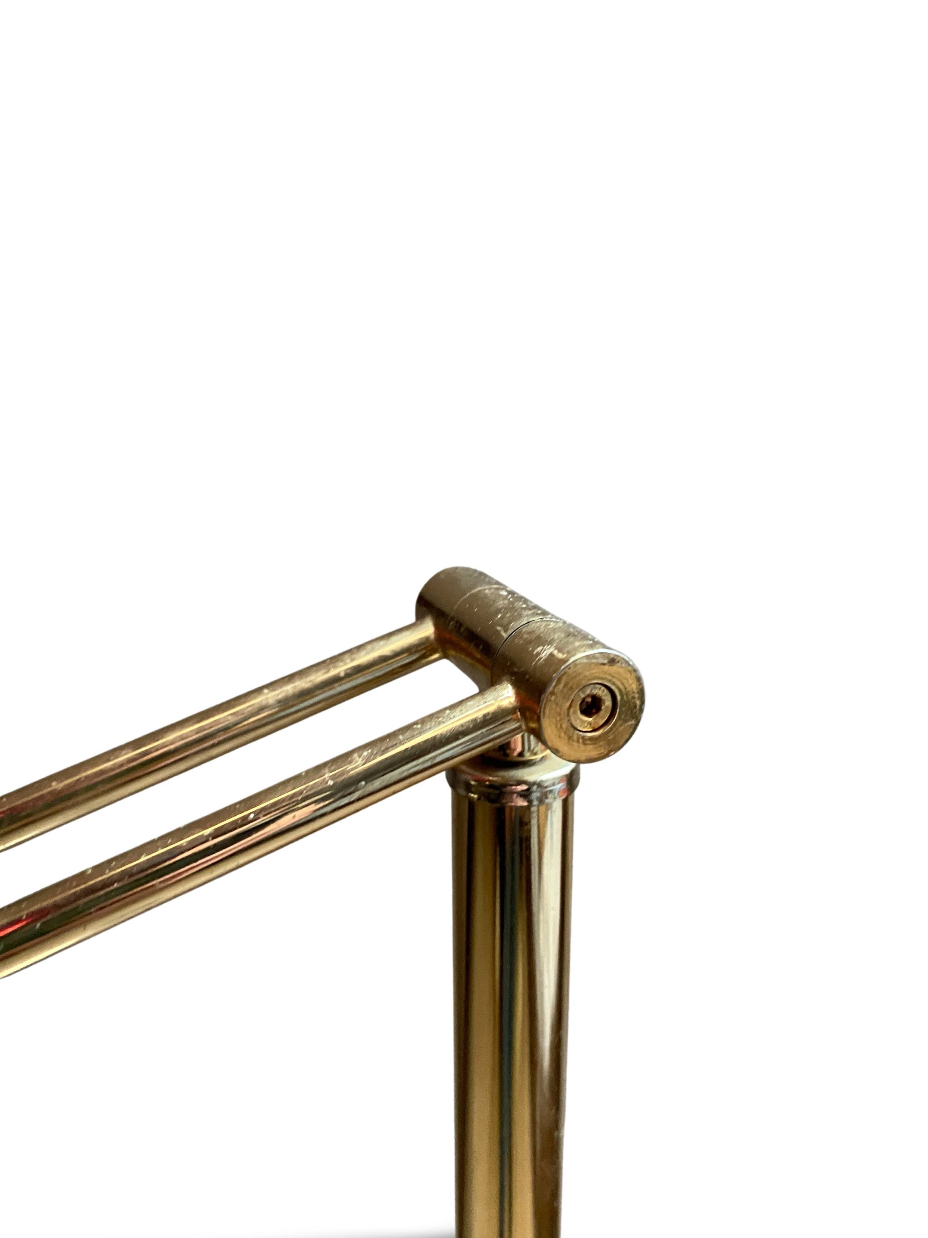 Articulated halogen lamp in chrome-plated brass – 1990s design – Italy