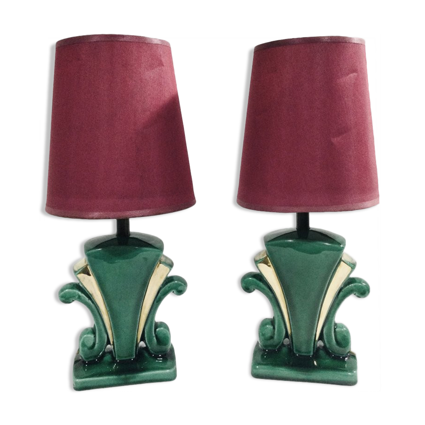 Pair of art deco lamps