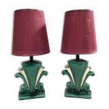 Pair of art deco lamps