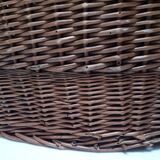 Wicker storage laundry basket and lid